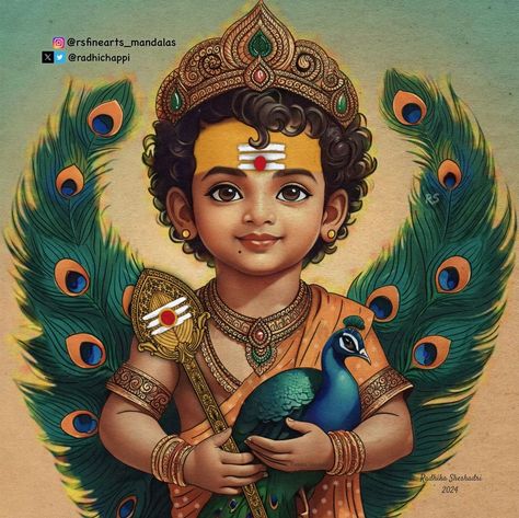 Ganesh And Kartikeya, Lord Murugan Drawing, Murugan Art Sketch, Kartikeya God, Murugan Painting, Murugan Art, Murugan Drawing, Murugan Baby Image, Palani Murugan