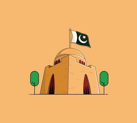 Tomb Of Quaid E Azam, Tomb Drawing, Mazar E Quaid, Quaid E Azam, Pakistan Map, Animal Sketch, Drawing Room Interior Design, National Animal, Small Drawings