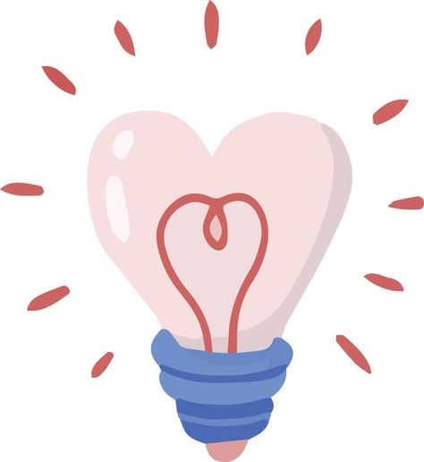 Hand Drawn heart shaped light bulb illustration Lightbulb Doodle, Heart Lightbulb, Light Bulb Doodle, Lightbulb Illustration, Bulb Illustration, Light Bulb Illustration, Light Bulb Logo, Light Bulb Drawing, Hand Drawn Heart