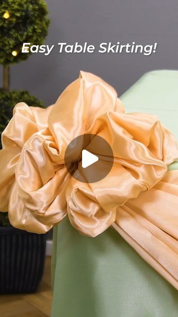 Blossom on Instagram: "Elevate your wedding tables with this elegant skirting hack! ✨" Easy Tablescapes Simple, Over Table Hanging Decorations Diy, Disposable Tablecloth Ideas, How To Decorate A Table For A Party, Table Skirting Ideas, Decorate Wedding Tables, Plastic Tablecloth Decorations, How To Decorate A Buffet, Fancy Decorations