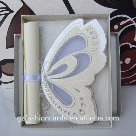 butterfly invitation card Birthday Invitation Cards, Diy Crafts For School, Miami Wedding Venues, Preschool Decor, Butterfly Invitations, Elegant Wedding Invitation Card, Diy Gifts For Him, Diy Envelope, Wedding Party Invites