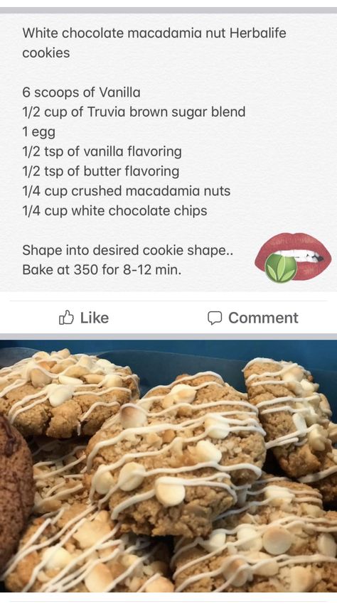 Herbalife Cookies Recipes, Herbalife Prolessa Cookies, Herbalife Bcaa Recipes, Herbalife Cookie Recipes, Prolessa Recipes, Herbalife Baking Recipes, Herbalife Food Recipes, Herbalife Baked Goods Recipes, Herbalife Cookies