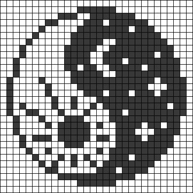 Alpha Patterns 20x20, Pixel Art Symbols, Pixel Art Circle, 20x20 Pixel Art, Sun And Moon Pixel Art, Moon Grid Pattern, Moon Pixel Art Grid, Black And White Pixel Art Grid, Black Pixel Art