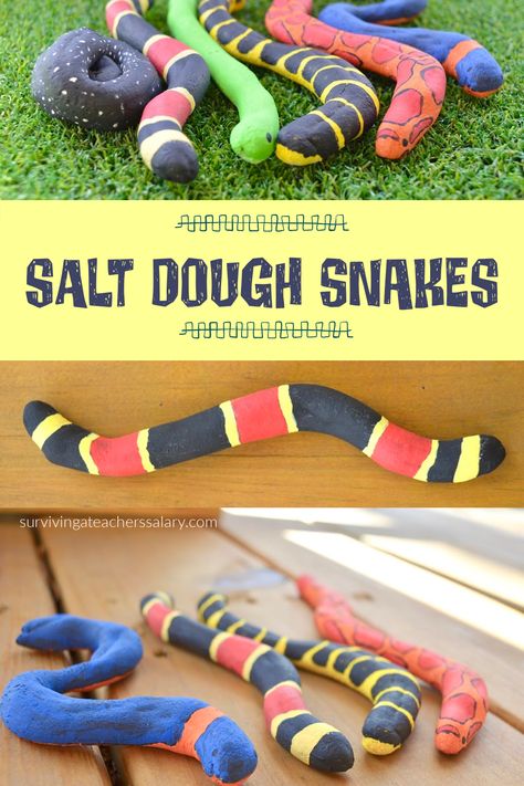 Salt Dough Snakes, Outdoor Art Projects For Kids, Outdoor Art Projects, Bubbles Recipe, Snake Craft, Sensory Science, Snake Crafts, Diy Paper Art, Science Stem