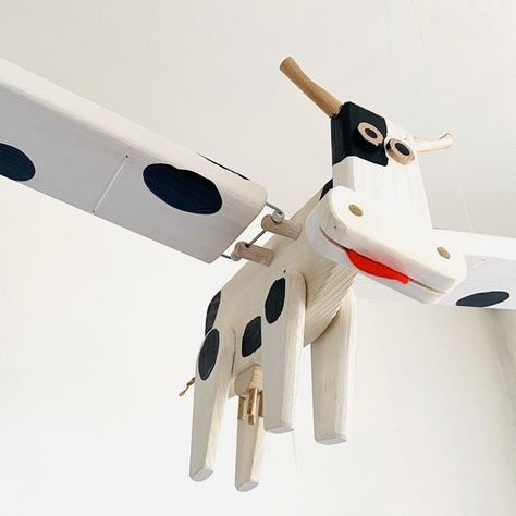 Flying Cow Wooden Mobile Toy Natural Wooden Animal Toy | Etsy Wooden Baby Mobile, Gender Neutral Toys, Gender Neutral Kids Room, Cow Nursery, Neutral Kids Room, Gender Neutral Baby Shower Gifts, Wooden Mobile, Gender Neutral Nursery Decor, Nursery Decor Neutral