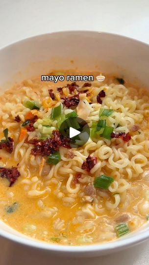 15K views · 3.3K reactions | the viral mayo @nongshimusa ramen hack definitely did not disappoint🍜

It’s so fast and easy to make and a great way to elevate your instant ramen😋

Instructions:
1. Combine Shin ramen seasoning packet, mayo, minced garlic, green onion, egg yolk and mix everything together 
2. Boil your noodles and vegetables packet
3. Add some ramen water into the bowl and mix
4. Add your noodles and top with some chili crisps

#ramen #noodles #instant #nongshim #shinramyun #ramyun #quick #easy #recipe #breakfast #lunch #dinner #kewpie #mayo #korean #koreanfood #asian #asianfood #hungrymaianh #chili #spicy | Mai Anh Instant Chicken Ramen Hacks, Shin Ramen, Maruchan Ramen Noodles, Chili Spicy, Ramen Seasoning, Ramen Hacks, Maruchan Ramen, Kewpie Mayo, Instant Ramen