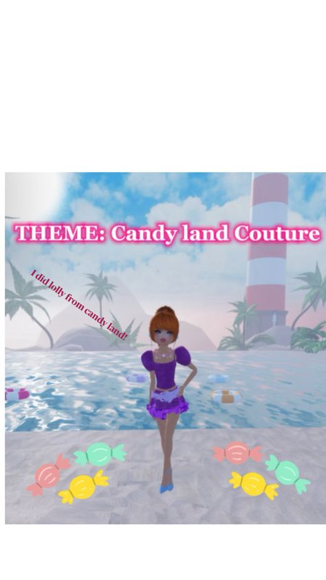 Dti Candy land couture theme inspiration. Theme Inspiration, Candy Land, Dress To Impress, Candy, Couture