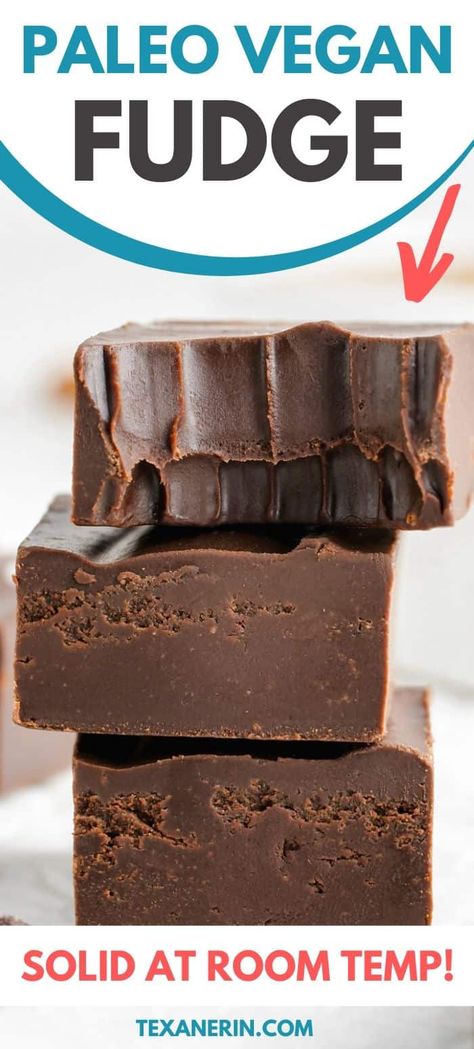 Vegan Fudge (paleo) – Tastes Just Like Traditional Fudge! - Texanerin Baking Vegan Fudge Recipes, Paleo Fudge, Homemade Almond Butter, Vegan Fudge, Clean Dessert, Chocolate Peanut Butter Fudge, Fudge Recipes Chocolate, Vegan Candies, Paleo Baking