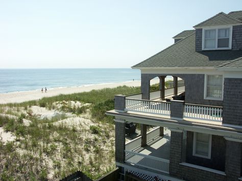 A gorgeous home overlooks the majestic Atlantic Ocean in Mantoloking, NJ. Mantoloking Nj, Atlantic Ocean, Cabin, House Styles, Outdoor Decor, Home Decor, Home Décor