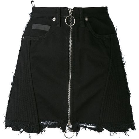 Marcelo Burlon County Of Milan 'Ayelen' mini skirt ($388) ❤ liked on Polyvore featuring skirts, mini skirts, bottoms, saias, black, ripped skirt, front zip skirt, zipper skirt, distressed skirt and zipper mini skirt Ripped Skirt, Rok Mini, Distressed Skirt, Zipper Skirt, Marcelo Burlon, Skirt Short, Cute Skirts, Mode Vintage, Stage Outfits