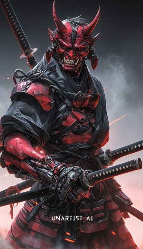 Oni Ninja, Demon Samurai, Guerriero Samurai, Oni Samurai, Ninja Samurai, Ronin Samurai, Japanese Art Samurai, Oni Demon, Japanese Oni