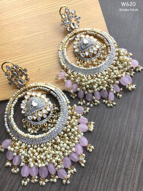 Latest Earrings Design, Desi Vibes, Unique Wedding Jewelry, 2023 Ideas, Bridal Jewellery Earrings, Bridal Jewelry Sets Brides, Indian Wedding Jewelry Sets, Perhiasan India, Birthday Collage