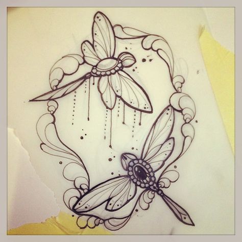 #dragonfly Alas Tattoo, Chest Tattoo Ideas, Dragonfly Drawing, Wrist Tattoo Ideas, Dragonfly Tattoo Design, Insect Tattoo, Flash Tattoo Designs, Detailed Tattoo, Dragonfly Tattoo