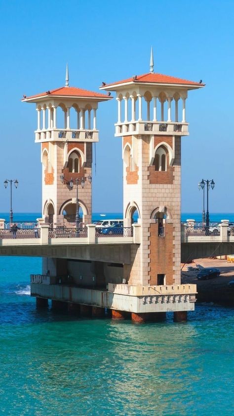 Alexandria City, Places In Egypt, Architecture Life, Foreign Travel, Unusual Buildings, Alexandria Egypt, Fantasy Places, Beautiful Places Nature, Cool Pictures Of Nature