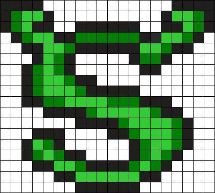 Shrek Kandi, Y2k Perler Beads, Shrek Perler Beads, Shrek Perler, Shrek Pixel Art, Perler Bead Coasters Patterns, Minecraft Perler Bead Patterns, Kandi Cuffs, Tiny Cross Stitch