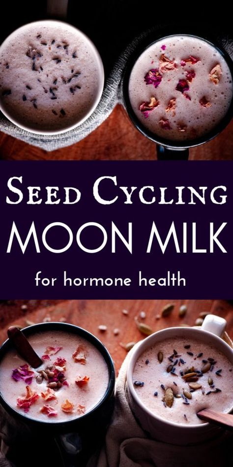 Moon Milk Recipe, Seed Cycling, Books And Tea, Moon Milk, Balance Your Hormones, Hormone Balance, Vegetable Drinks, Hormone Health, Healthy Easy