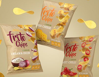 Chips Packaging Design, Chips Packaging, Chip Packaging, Creamed Onions, Creative Snacks, Graphic Design Packaging, Snack Chips, Design Packaging, 3d Modeling