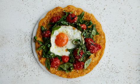 Anna Jones’ pancake recipes | The Modern Cook | Food | The Guardian Carrot Crepes, Anna Jones Recipes, Harissa Recipes, Anna Jones, Pancake Recipes, Roasted Cherry, Roasted Cherry Tomatoes, Light Lunch, Vegetarian Cooking