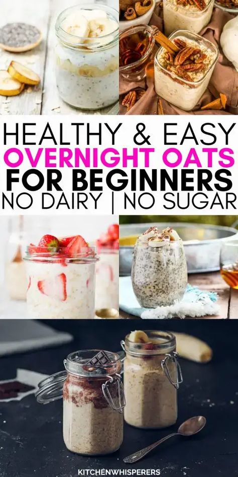 Overnight Oats Recipe Easy, Best Overnight Oats Recipe, Food And Drink Recipes, Easy High Protein Meals, Blueberry Overnight Oats, Overnight Oats Recipes, Protein Overnight Oats, Easy Overnight Oats, Oat Recipes Healthy