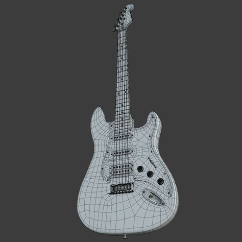 Neita's Electric Guitar on Behance Smart Guitar, 3d Guitar, Guitar Graphic, 3d Ideas, 3d Blender, Art 3d, 3d Modeling, Package Design, Zbrush