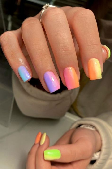 Sparkly Nail Designs, Nail 2022, Polish Organization, Painting Nails, Multicolored Nails, Nails Kit, Nail Painting, Square Nail Designs, Spring Nail Designs