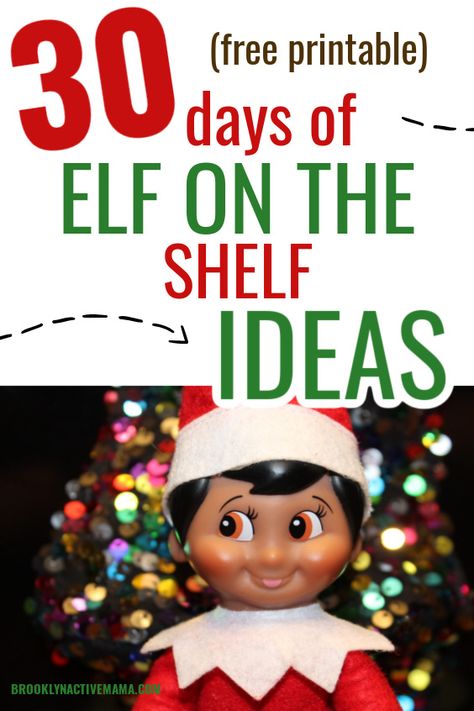 Running out of things for the good ole Elf to do everyday? This holiday season keep the Elf magic with these 30 days of easy Elf On The Shelf ideas! Easy Elf On The Shelf, Easy Elf, Santa Letter Printable, Elf Magic, Day Countdown, Days Until Christmas, How Many Kids, Free Lettering, Elf On The Shelf Ideas