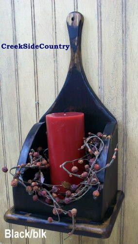 Primitive Candle, Primitive Bathrooms, Primitive Walls, Primitive Candles, Country Candle, Wood Centerpieces, Primitive Homes, Candle Wall, Prim Decor