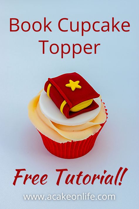 Click the link to see how to make this simple book themed cupcake topper. This book cake decoration would be ideal for any book themed celebration cake or cupcakes. Book lover cake/ fondant book/ edible book cake topper/ book cake ideas birthday Book Cake Ideas Birthday, Book Cake Ideas, Book Lover Cake, Easy Fondant Decorations, Fondant Book, Book Cake Topper, Cakes Graduation, Birthday Cake For Women Simple, Lover Cake