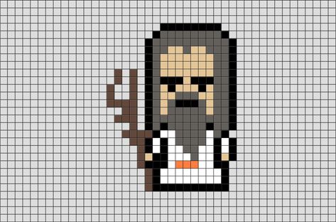 The Lord of the Rings / The Hobbit 8 Bit Pixel Art Patterns Pyssla Pattern, 8 Bit Pixel Art, Melty Bead Patterns, Pixel Art Templates, Perler Art, 8bit Art, Pixel Drawing, Perler Bead Templates, Knitting Machine Patterns