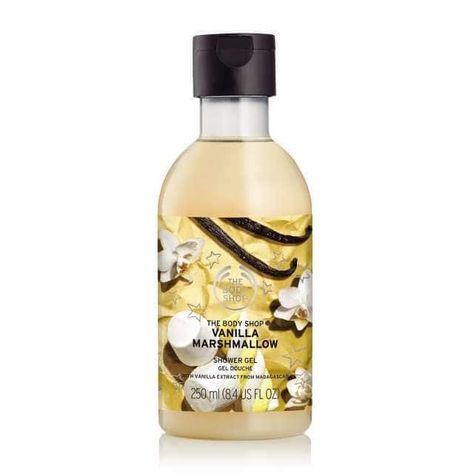 The Body Shop Vanilla, Body Shop Vanilla, Vanilla Shower Gel, Yule Gifts, Vanilla Marshmallows, Body Shop At Home, Makeup Nails Designs, Sephora Favorites, Cruelty Free Skin Care