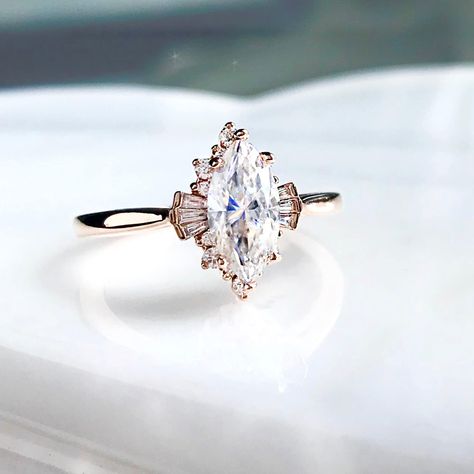 Vintage marquise engagement ring