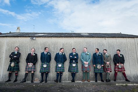 Mix and match kilts for Scottish groom and his groomsmen.  Wedding photography by First Light Photography, Edinburgh Wedding Photographer, Scotland. #scottishweddingphotographer #scottishgroom #tartan Scottish Groom, Scottish Kilt Wedding, Blue Kilt Wedding, Groom Kilt Wedding, Irish Wedding Kilts Grooms, Scottish Weddings, First Year Of Marriage, Edinburgh Wedding, Shades Of Violet