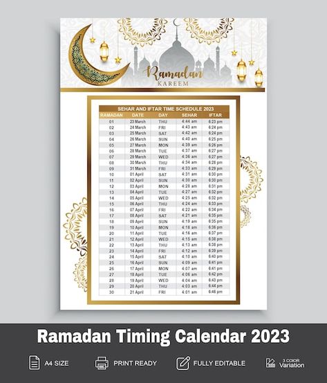 Ramadan Calander 2023, Ramzan Time Table Card Design, Ramadan Calendar 2024, Ramadan Calendar Design, Ramadan Schedule, Event Organizer Planners, Ramadan Time Table, 4 Ramadan, Ramadan Template