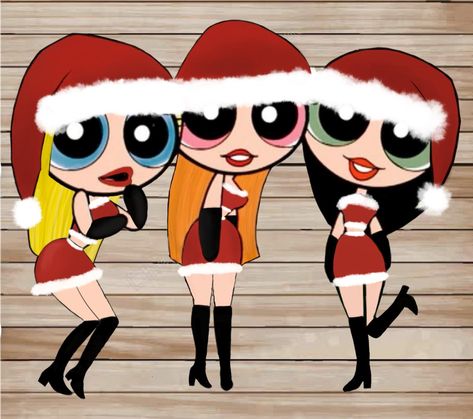 Navidad Matching Trio, Super Nana, Barbie Fashion Sketches, Powerpuff Girls Fanart, Dave Bautista, Girls Thanksgiving, Powerpuff Girl, Power Puff, Puff Girl