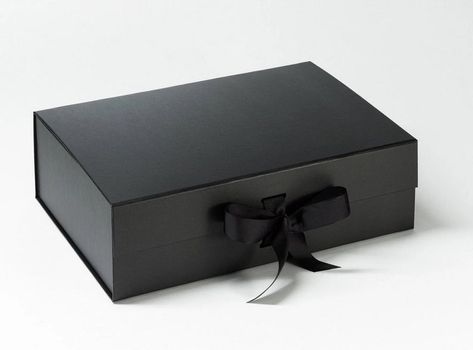 Luxury Deep A5 Black Box with Ribbon Black Gift Box | Etsy Mothers Day Baskets, Baby Memory Box, Bespoke Boxes, Custom Flask, Memories Box, Groomsmen Gift Box, Magnetic Gift Box, Hamper Boxes, Custom Birthday Gifts