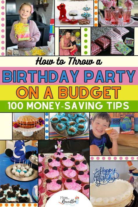 Plan a birthday on a budget, using these 100 easy tips for saving money and hosting a special event! Throwing a memorable birthday doesn't mean breaking the bank. This article offers up practical and simple ideas for birthday party planning without spending a ton of money, including choosing the best party location, what food to serve, inexpensive party favors and goody bags. Get the details on how to DIY party decorations, how to create the top birthday party entertainment and so much more! Birthday On A Budget, Inexpensive Birthday Party Ideas, Plan A Birthday Party, Birthday Party Entertainment, Budget Birthday Party, Inexpensive Party Favors, Birthday Party On A Budget, Ideas For Birthday Party, Cheap Birthday Party