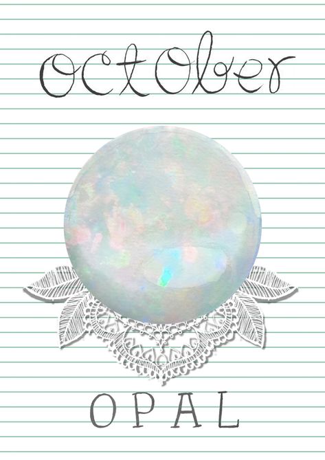 October News and Inspiration Gems Drawing, Opal Birthstone, Gemstone Art, Angel Guidance, Precious Opal, Drawing Watercolor, Types Of Opals, Jewelry Drawing, October Birth Stone