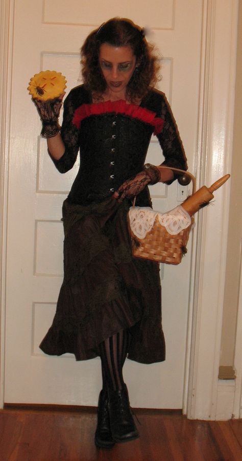 Sweeney Todd Halloween, Oakland: Mrs. Lovett stocking check. (Tried + failed to photoshop out mood-spoiling jap clip) Mrs Lovett Costume Diy, Mrs Lovett Costume, Sweeney Todd Costume, Mrs Lovett, Sweeney Todd, Cute Costumes, Hallows Eve, Diy Costumes, Lace Skirt