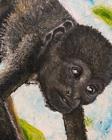 This is a painting of a baby howler monkey I saw while in Costa Rica. I used Acrylic paint and gel medium on canvas board. Howler Monkey, Gel Medium, Canvas Board, Costa Rica, Acrylic Paint, I Saw, Acrylic Painting, Paint, Canvas