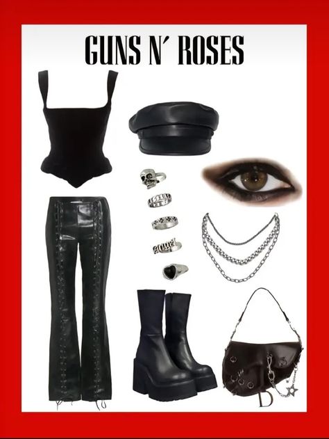 Rock N Roll Aesthetic Outfit, Rock And Roll Aesthetic Outfit, 80s Rock Outfit, Rock Band Outfits, Rockstar Aesthetic Outfits, Rockstar Girlfriend Aesthetic, 80s Rock Fashion, Ropa Punk Rock, Girlfriend Clothes