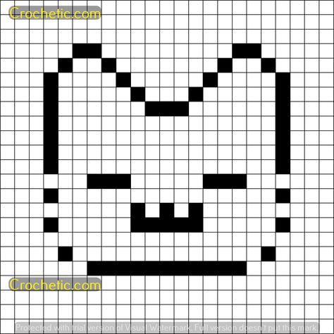 Kawaii Color Grids: Easy Crochet Projects for Beginners Star Tapestry Crochet Pattern, Easy Pixel Crochet Pattern, Two Color Pixel Art Grid, Crochet Grid Patterns Easy, Cat Grid Pattern, Grid Art Ideas, Cat Pixel Art Grid, Pixel Art Crochet Pattern, Crochet Pixel Pattern Easy