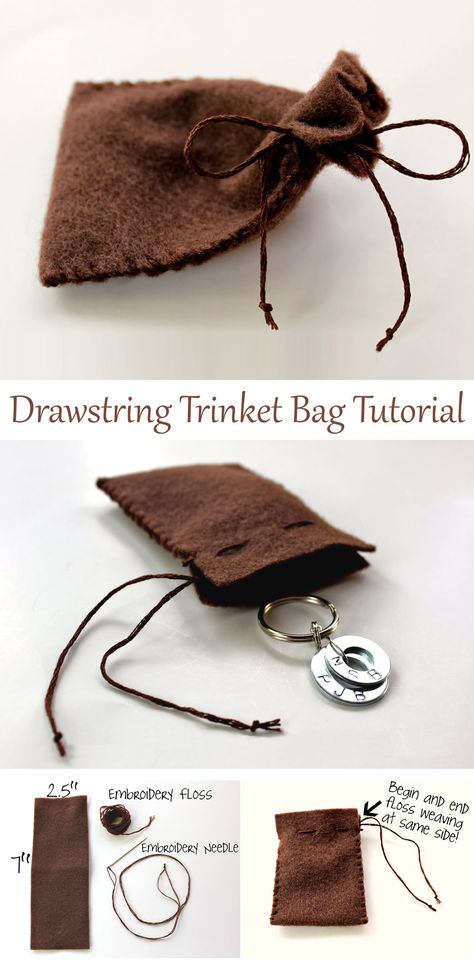 Trinket Pouch, Trinket Bag, Drawstring Bag Tutorials, Drawstring Bag Pattern, Bag Tutorials, Purse Sewing Patterns, Drawstring Purse, Cinch Bag, Diy Burlap