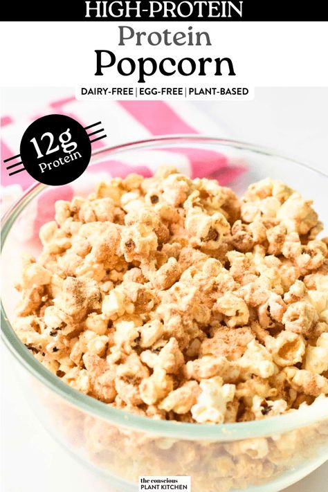 Healthy Popcorn Recipes, Low Calorie Popcorn, Keto Popcorn, Protein Popcorn, Conscious Plant Kitchen, Health Lunch, Protein Mug Cakes, Healthy Popcorn, Snack Mixes