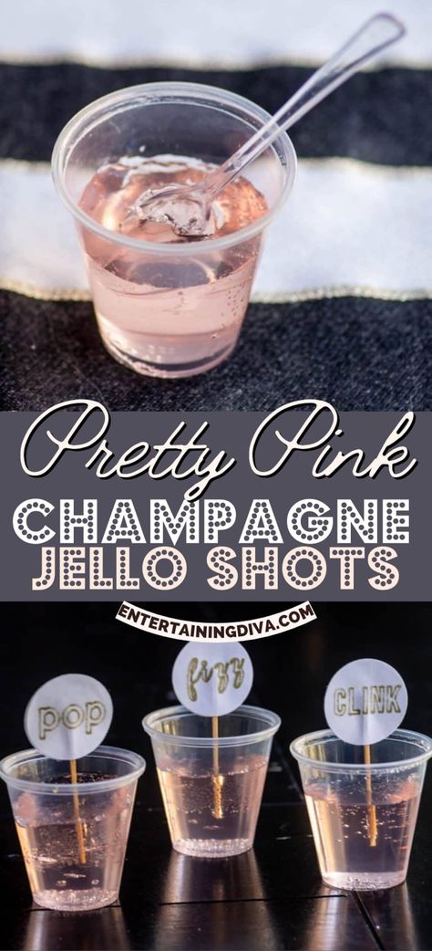 Pretty Pink Champagne Jello Shots | Bachelorette Party Jello Shots Strawberry Champagne Jello Shots, Galentines Party Jello Shots, Bridal Jello Shots, Champagne Jello Shots With Vodka, Pink Shots Recipe, Champagne Shots Jello, Rose Champagne Jello Shots, Tasty Jello Shots, Champagne Jello Squares