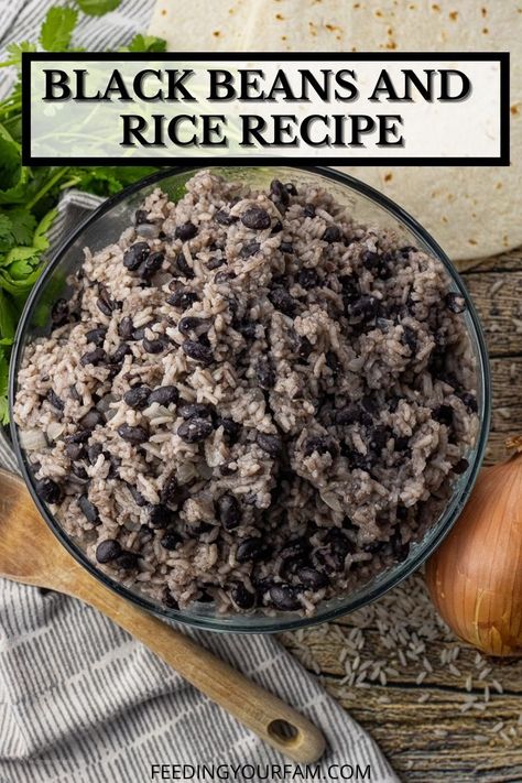 Black Beans And Brown Rice Recipe, Vegan Rice And Beans Recipe, Rice Dinner Recipes Main Dishes, Easy Black Beans, Rice And Corn Recipe, Black Beans And Rice Recipe, Black Bean And Rice, Cumin Recipes, Bean And Rice