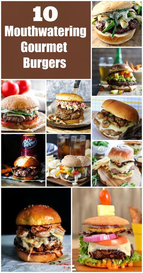 Gourmet Burger Toppings, Gourmet Cheeseburgers, Fancy Burgers, Gourmet Hamburgers, Gourmet Burgers Recipes, Burger Ideas, Burger Specials, Unique Burgers, Burger Recipes Beef