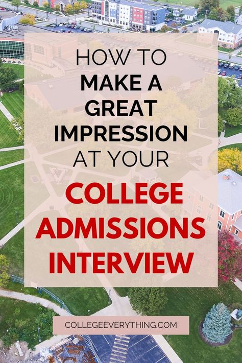 Make a great impression at your college admissions interview with these 19 smart tips. Learn what to expect at a college admissions interview, how to prepare for a college interview, prepare for a university interview, prepare for college interview questions, strategies for college interviews, first interview, alumni interview, college admissions tips, college interview prep. College Interview Questions, University Interview, Sample Interview Questions, College Interview, Prepare For College, College Checklist, Senior Szn, College Admission Essay, Essay Tips