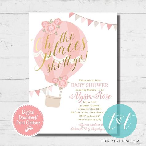 Oh The Places Shell Go, Baby Shower Table Centerpieces, Trendy Baby Shower Ideas, Baby Shower Table, Baby Shower Invite, Baby Shower Invites For Girl, Baby Shower Balloons, Girl Shower, Girl Baby Shower