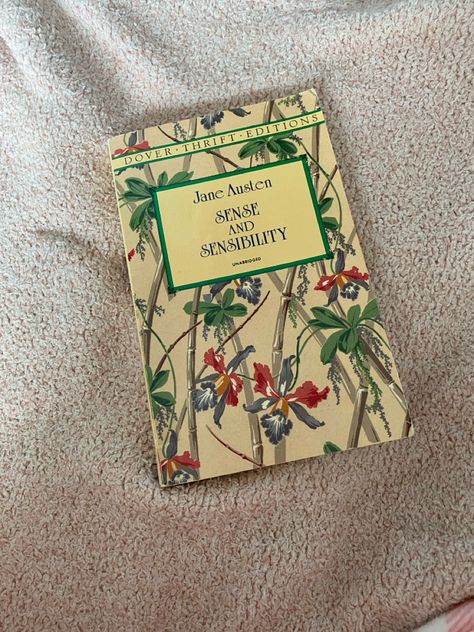 jane austen sense and sensibility book flower cover #classic #books #fall #aesthetic #janeausten Jane Austen Sense And Sensibility Book, Sense And Sensibility Book Cover, Sense And Sensibility Book, Summer Reading, Any Book, Jane Austen, Glow Up?, Literature, Books To Read