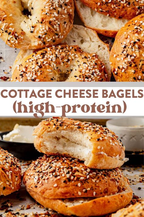 These 3-ingredient cottage cheese bagels will be your new obsession. Make them in the oven or the air fryer and enjoy them as a healthy breakfast, savory snack (or part of a sandwich) any time of day!